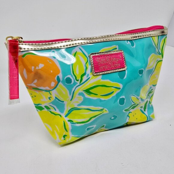 Lilly Pulitzer for Estée Lauder Citrus Cosmetic Bag – Tropical Print Pouch - Picture 6 of 7